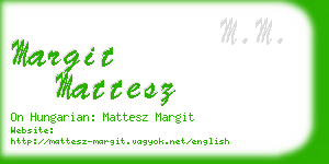 margit mattesz business card